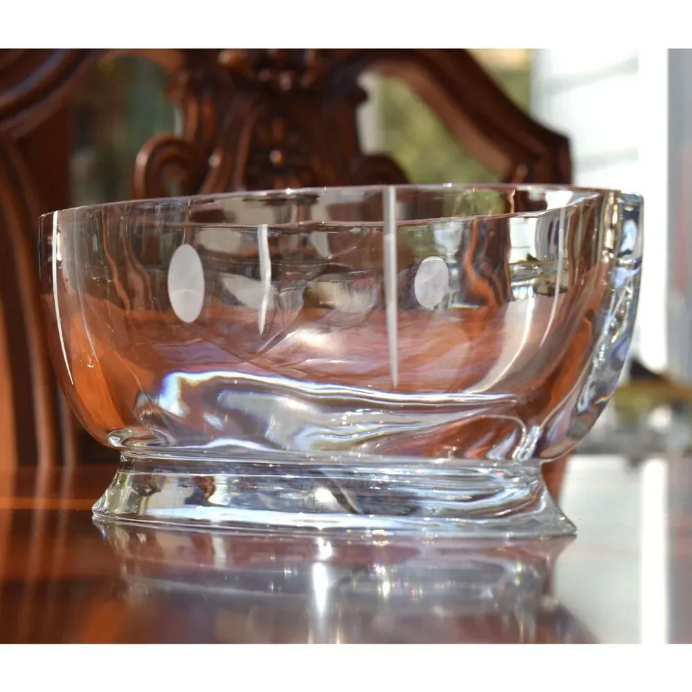 Vintage Baccarat Tranquility Oval Art Glass Crystal Bowl – Made in France